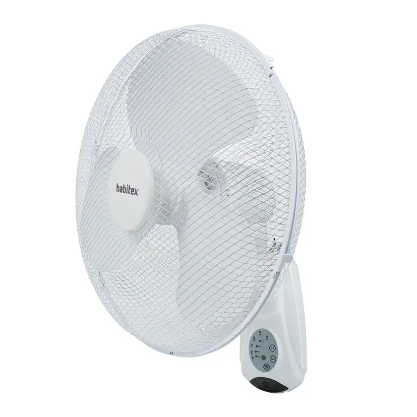 Ventilador Pared en Negro y Plata
