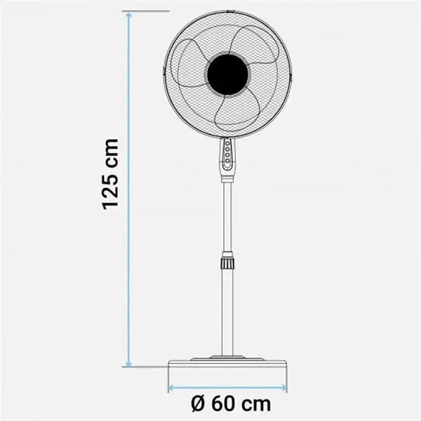 Ventilador de pie UVP-20 Multicompatible Blue 40W