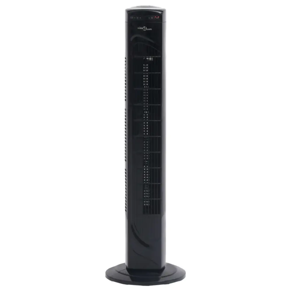 Ventilador de Velocidad Variable vidaXL ventilador de torre con mando y temporizador φ24x80 cm negro