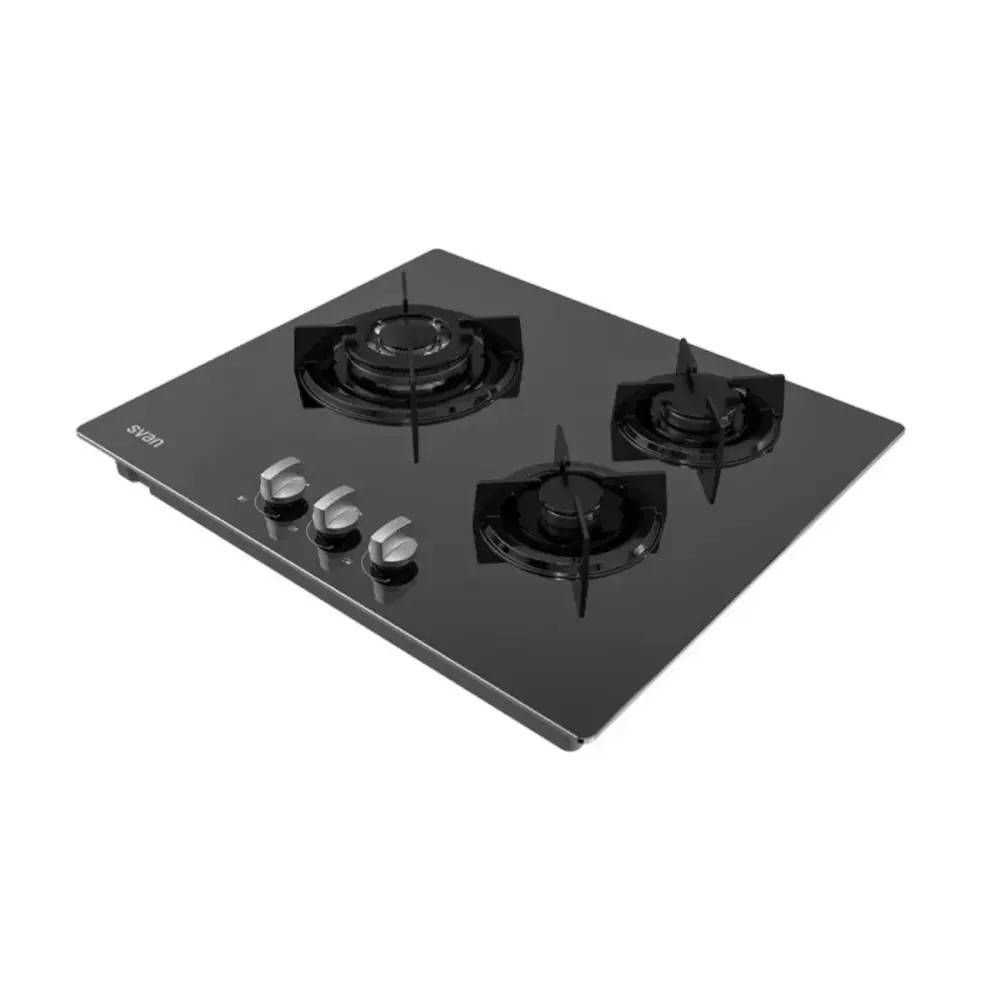 Freidora de Aire Placa de gas Svan SGW3601N 3 zonas quemador WOK negro 10x60x51 cm
